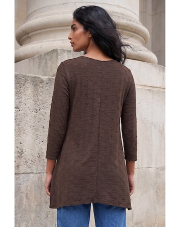 Roman Textured Stretch Jersey Tunic Top