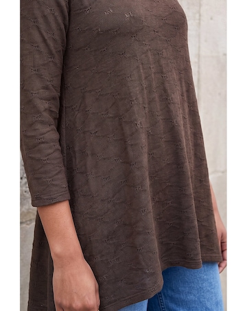 Roman Textured Stretch Jersey Tunic Top