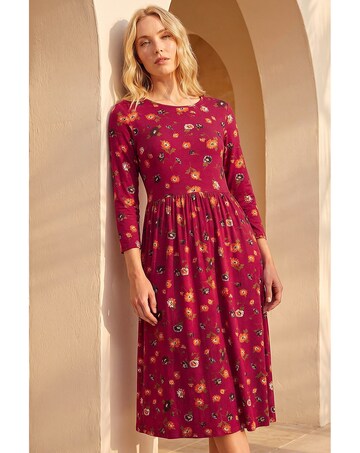 Roman Floral Pocket Detail Midi Dress