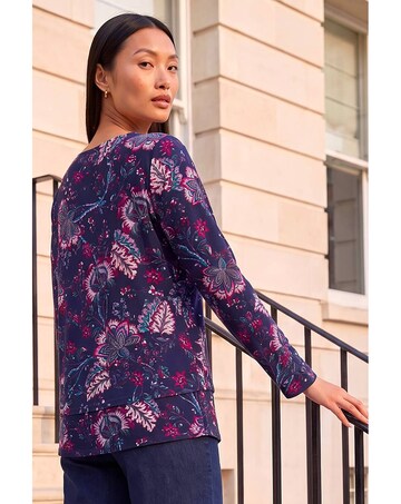 Roman Floral Double Layer Top