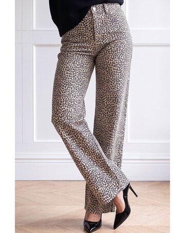 Roman Leopard Print Cord Jean