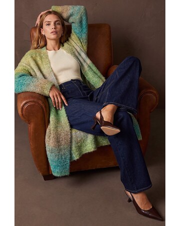 Roman Ombre Longline Knit Cardigan