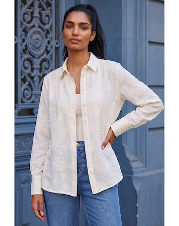 Roman Floral Textured Collared Shirt