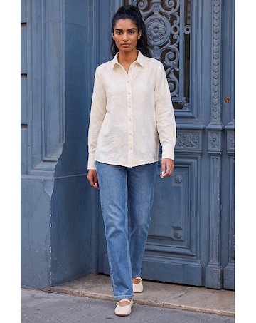 Roman Floral Textured Collared Shirt
