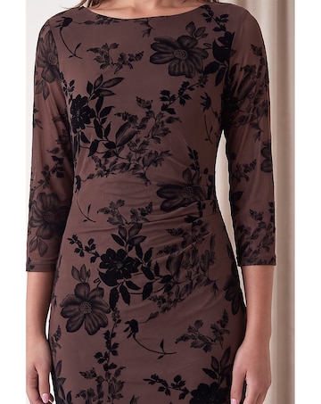 Roman Flock Floral Dress