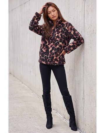 Roman Animal Print Fleece Jacket