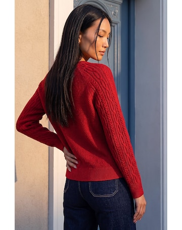 Roman Cable Knit Cardigan