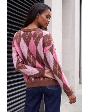 Roman Soft Knit Argyle Jumper