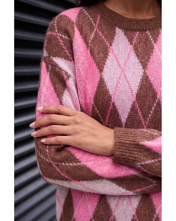 Roman Soft Knit Argyle Jumper