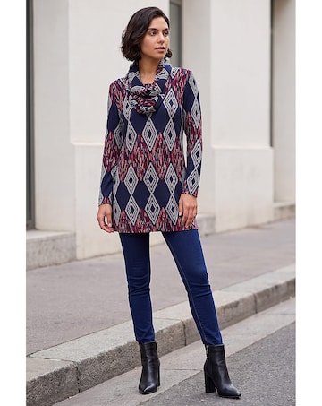 Roman Printed Longline Tunic