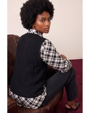 Roman Check Print 2 In 1 Top