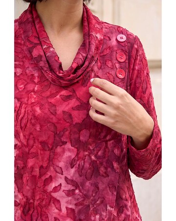 Roman Burnout Print Tunic Top