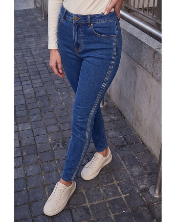 Roman Sparkly Slim Leg Stretch Jeans