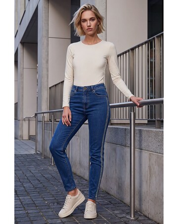 Roman Sparkly Slim Leg Stretch Jeans