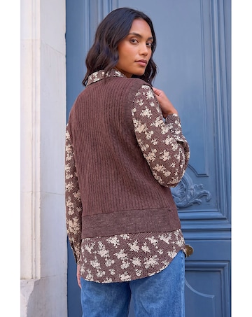 Roman Ditsy Print 2 in 1 Top