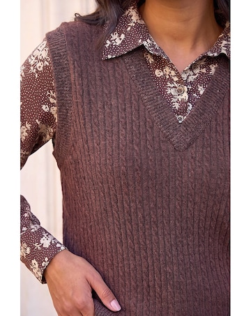 Roman Ditsy Print 2 in 1 Top