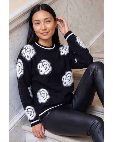 Roman Fluffy Floral Jumper