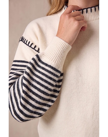 Roman Contrast Stitch Stripe Jumper