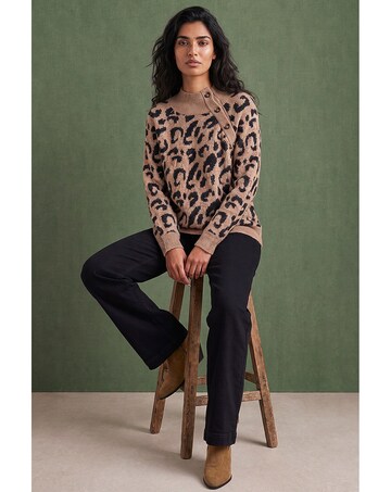 Roman Leopard Jacquard Knit Jumper