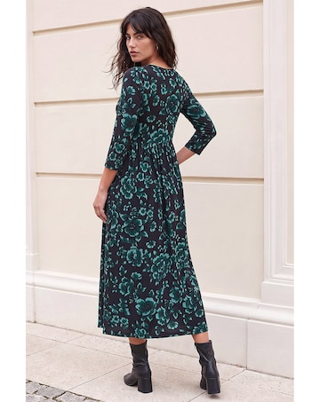 Roman Abstract Floral Midi Dress