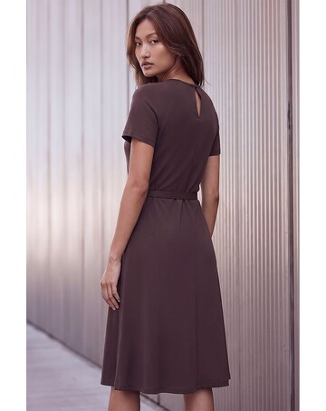 Roman Ponte Belted Short Dress