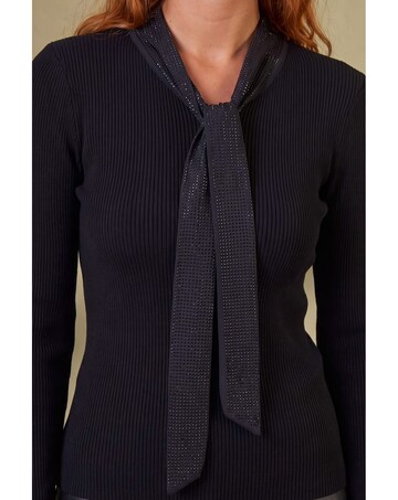 Roman Sparkly Tie Knit Top
