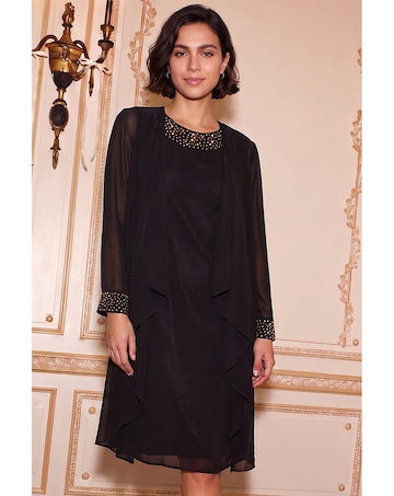 Roman Sparkle Shift Dress & Shrug