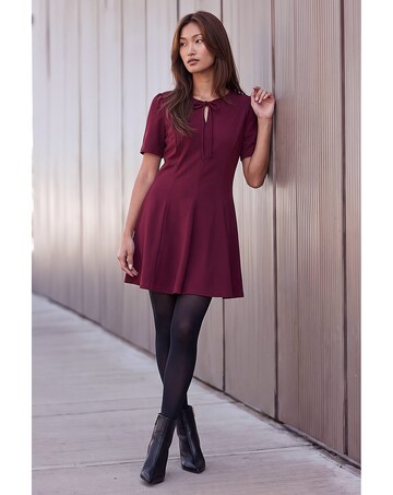 Roman Bow Detail Short Dress