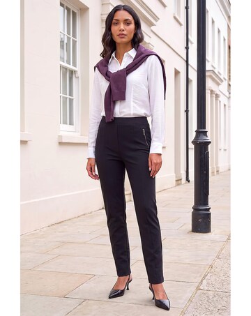 Roman Ponte Zip Slim Trousers