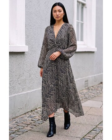 Roman Animal Twist Front Dress