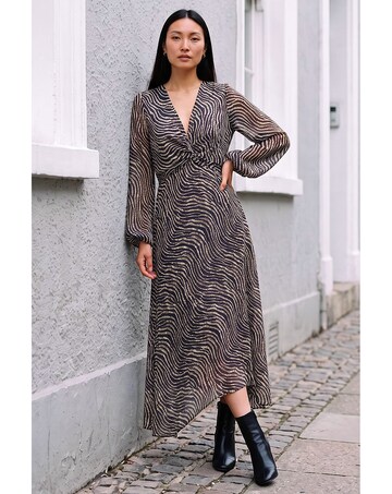 Roman Animal Twist Front Dress