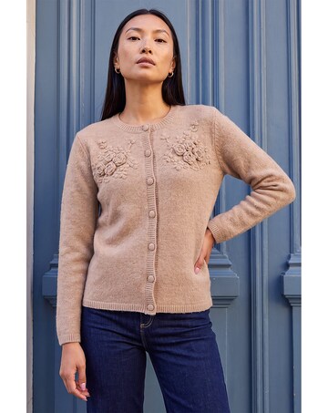 Roman Floral Corsage Cardigan