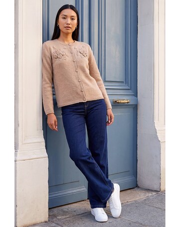 Roman Floral Corsage Cardigan