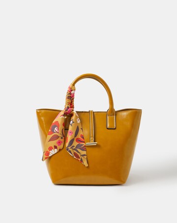 Accessorize Floral Scarf Patent Handbag