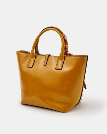 Accessorize Floral Scarf Patent Handbag