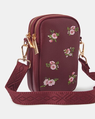 Accessorize Floral Embroidered Phone Bag