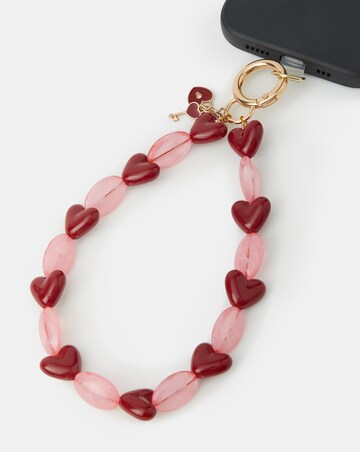 Accessorize Heart Bead Wrist Phone Strap