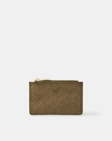 Accessorize Embossed Suede Card Holder