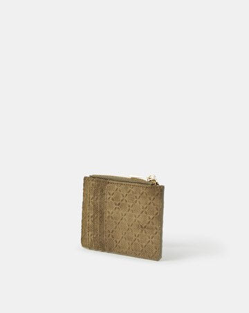 Accessorize Embossed Suede Card Holder