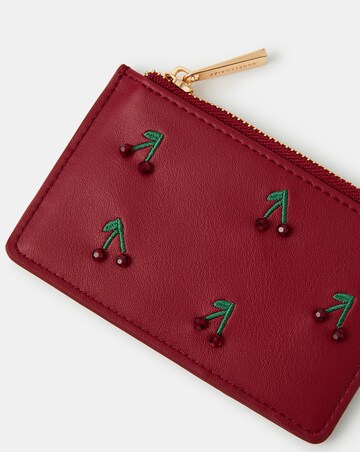 Accessorize Beaded Cherry Card Holder