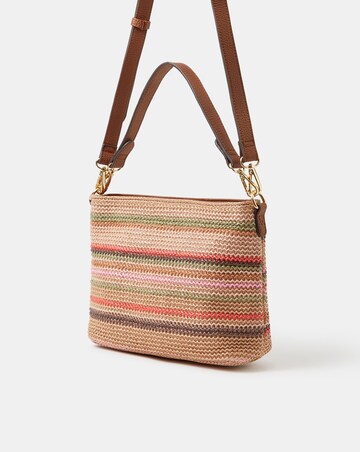 Accessorize Woven Raffia Crossbody Bag
