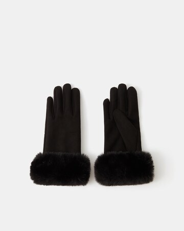 Accessorize Fluffy Faux Suede Gloves