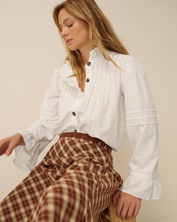 Monsoon Teresa Frill Pintuck Shirt