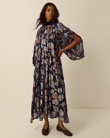 Monsoon Hattie High Neck Metallic Dress