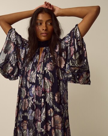 Monsoon Hattie High Neck Metallic Dress