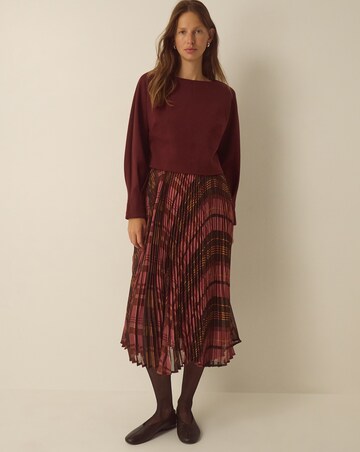 Monsoon Melinda Check Pleated Midi Dress