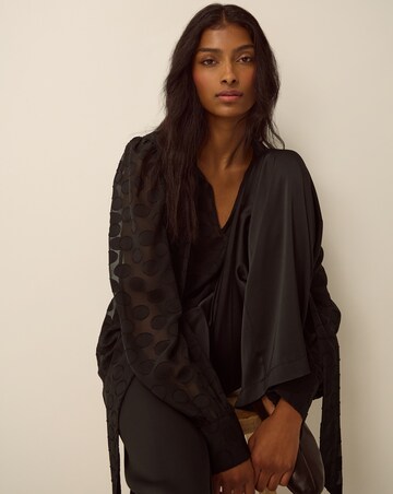Monsoon Sylvia Polka Dot Pussybow Blouse