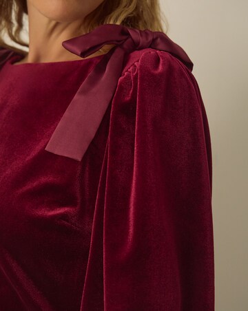 Monsoon Vittoria Bow Velvet Top