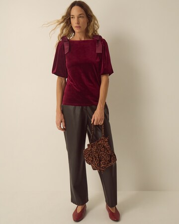 Monsoon Vittoria Bow Velvet Top