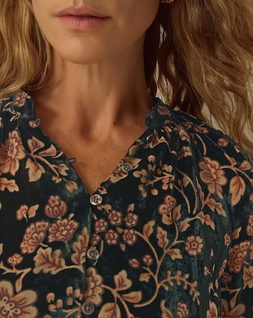 Monsoon Hollie Floral Velvet Shirt